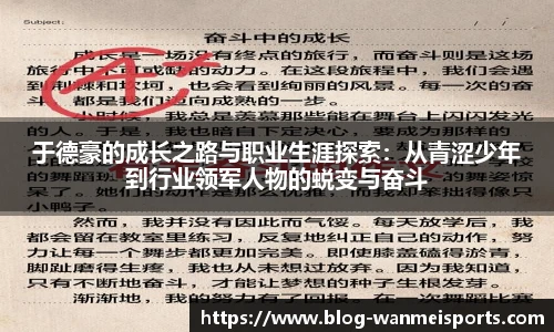于德豪的成长之路与职业生涯探索：从青涩少年到行业领军人物的蜕变与奋斗